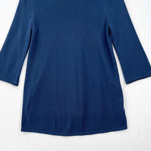 PERUVIAN CONNECTION 2 Piece Skirt Set Small Blue Lauren 3/4 Sleeve Knit Pima - Picture 8 of 16